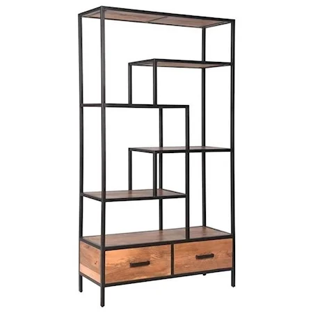 Contemporary Two Drawer Bookcase